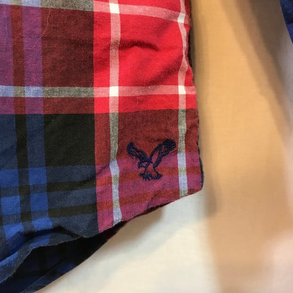 American Eagle Prep Fit Plaid Button Shirt - Picture 5 of 8